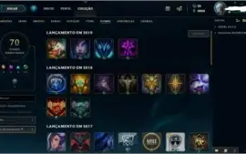 CONTA LOL DIAMANTE 4|22 SKINS(2 LENDÁRIAS)+ acc lvl 6 GRÁTIS