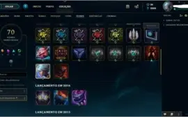 CONTA LOL DIAMANTE 4|22 SKINS(2 LENDÁRIAS)+ acc lvl 6 GRÁTIS
