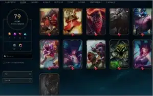 Conta League Of Legends Gold 79 skins + 52 lendas TFT