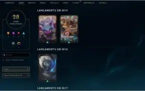 conta diamante 4 28 skins 66 campeões