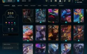 Conta lol lv566, 359 skins, elo esmeralda 4 e primeiro dono!