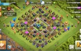 Conta Clash of Clans recém CV13/Base Construtor 9 quase full