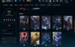 Diamante 4 com 80 Champs e 24 Skins