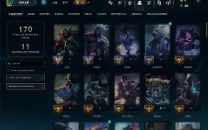 Diamante 4 com 80 Champs e 24 Skins