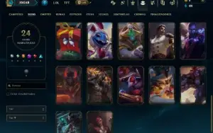 Diamante 4 com 80 Champs e 24 Skins