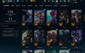 Diamante 4 com 80 Champs e 24 Skins
