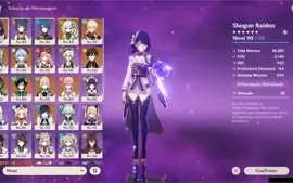 Genshin Impact AR 58 + 13 Personagens 5* + 9 Arma 5*