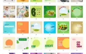 Pack Canva Nutricionista Vol 3 - 73 Artes Editáveis