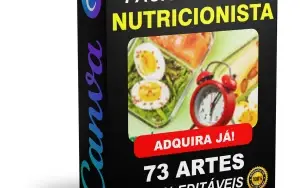 Pack Canva Nutricionista Vol 3 - 73 Artes Editáveis
