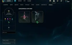 CONTA LOL 57 SKINS
