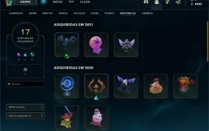 CONTA LOL 57 SKINS
