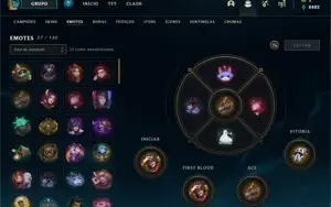 CONTA LOL 57 SKINS