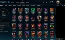 acc ouro 5 com 65 pdl nivel 164 quase 165 com 35 skins