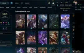 Conta de LoL com R$6 mil gasto + conta valorant R$650 gasto