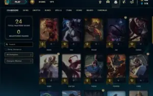 Unranked lv 27 com Kayle Juiza e Singed Pelotão Riot (raras)