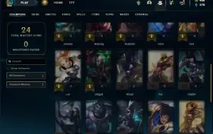 Unranked lv 27 com Kayle Juiza e Singed Pelotão Riot (raras)