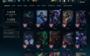 Platina 2 com TODOS os Champs e 366 Skins ( JG / ADC )