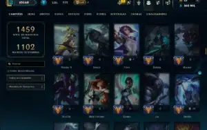 Platina 2 com TODOS os Champs e 366 Skins ( JG / ADC )