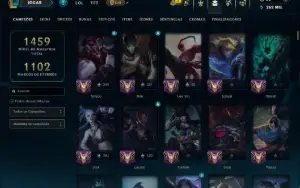 Platina 2 com TODOS os Champs e 366 Skins ( JG / ADC )