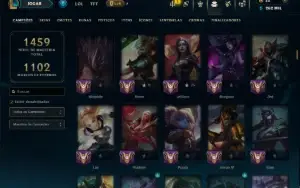 Platina 2 com TODOS os Champs e 366 Skins ( JG / ADC )