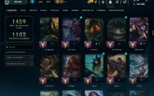 Platina 2 com TODOS os Champs e 366 Skins ( JG / ADC )