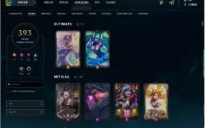 CONTA LEAGUE OF LEGENDS 384 SKINS - RAMUS REI