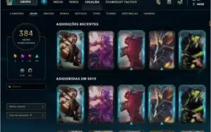 CONTA LEAGUE OF LEGENDS 384 SKINS - RAMUS REI
