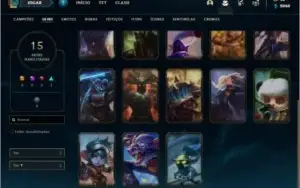 Conta prata 4 com 15 skins e 47 champs (Criada em 2013)