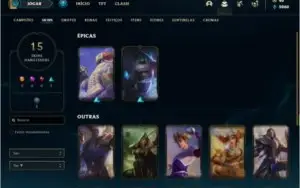 Conta prata 4 com 15 skins e 47 champs (Criada em 2013)