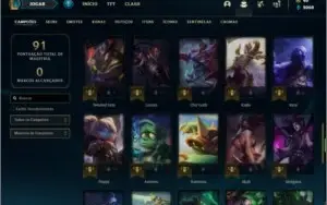 Conta prata 4 com 15 skins e 47 champs (Criada em 2013)