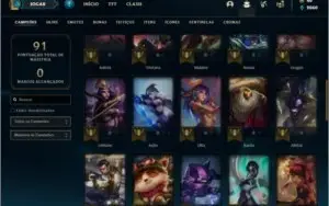 Conta prata 4 com 15 skins e 47 champs (Criada em 2013)