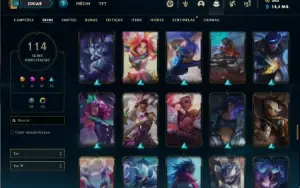Conta bronze 2 com 120 Champs e 114 Skins ( MAIN MID / ADC )