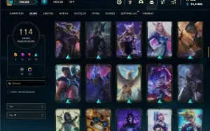 Conta bronze 2 com 120 Champs e 114 Skins ( MAIN MID / ADC )