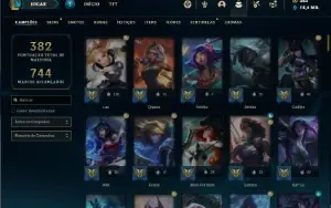 Conta bronze 2 com 120 Champs e 114 Skins ( MAIN MID / ADC )