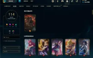 Conta bronze 2 com 120 Champs e 114 Skins ( MAIN MID / ADC )