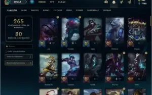 Conta prata 4 com 103 skins e 88 champs
