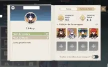 Conta Genshin AR37 com Hu tao, Scaramouche, Diluc e Keqing