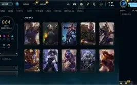 Conta lol - 865 Skins (5 Ult., 22 Prest., 10 Vit.) - Ouro IV