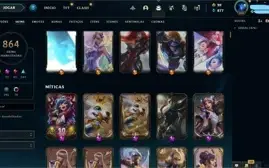 Conta lol - 865 Skins (5 Ult., 22 Prest., 10 Vit.) - Ouro IV