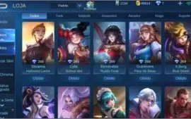 Conta Mobile Legends 66 Heróis e 65 Skins R$ 180