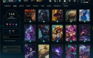 Esmeralda 3 com 150 Champs e 144 Skins + Ryze Triunfante