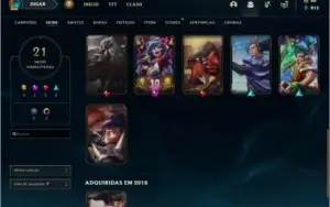 Conta lol diamante 1 21 skins