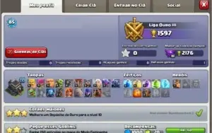 CLASH OF CLANS CV9 BARATO [Leia Descrição]