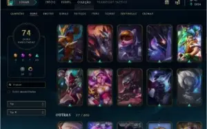 CONTA DE LOL 74 skins 98 champs