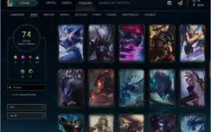 CONTA DE LOL 74 skins 98 champs
