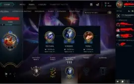 CONTA DE LOL 74 skins 98 champs