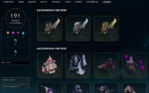 Conta Lol No Ouro Com 378 Skins , Com Valorant E Tft