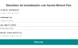 Simuladores de Investimentos em HTML, CSS e JS para Sites