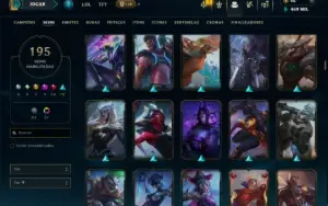 Ouro 3 com TODOS os Champs e 195 Skins ( Nivel 674 )
