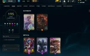 Ouro 3 com TODOS os Champs e 195 Skins ( Nivel 674 )